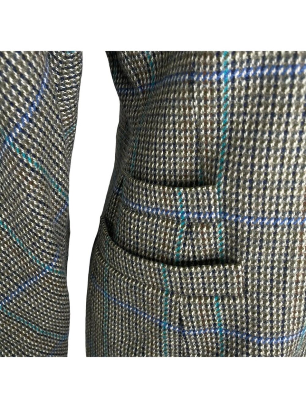 Vintage Escada Wool Blazer Jacket by Margaretha Ley Size 38 Plaid Double Breast - Picture 8 of 10